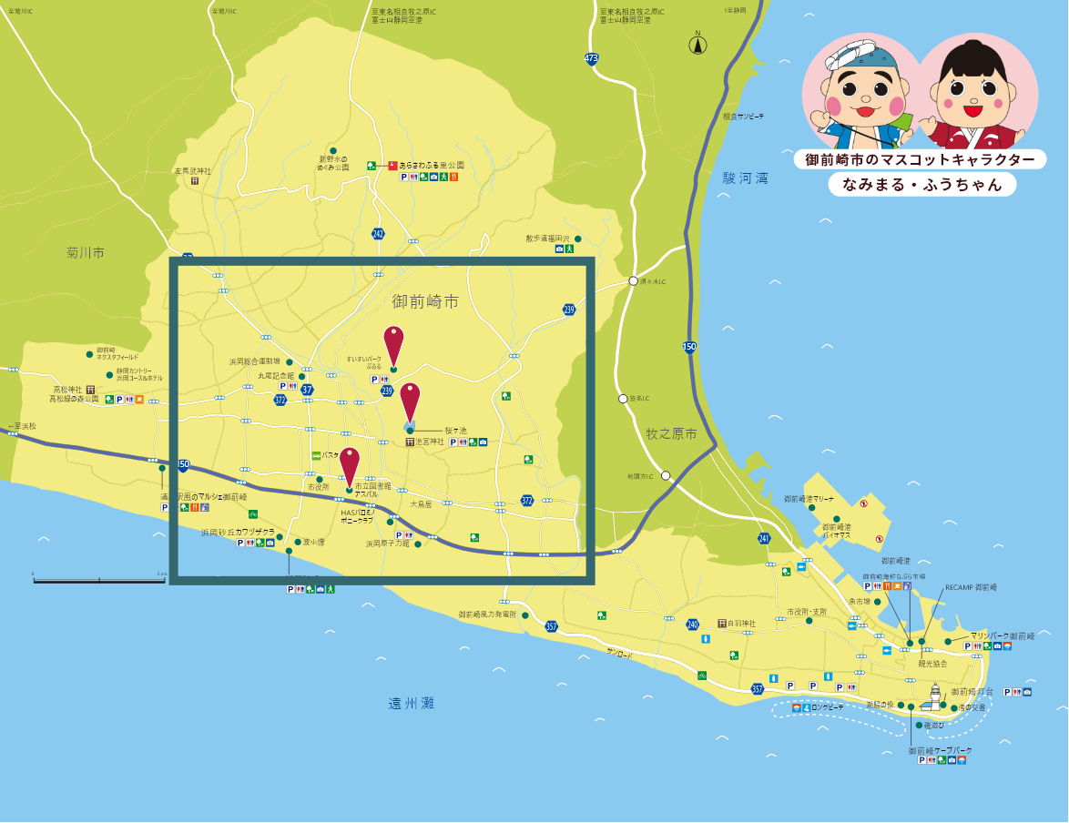 まちなかエリアの地図 まちなかエリアの地図